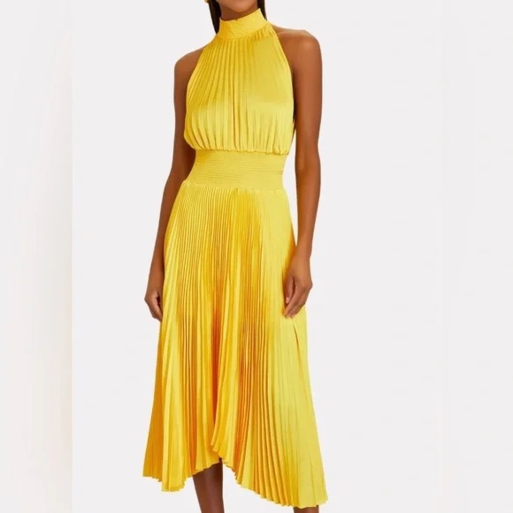 A.L.C. Vibrant Yellow Midi Dress